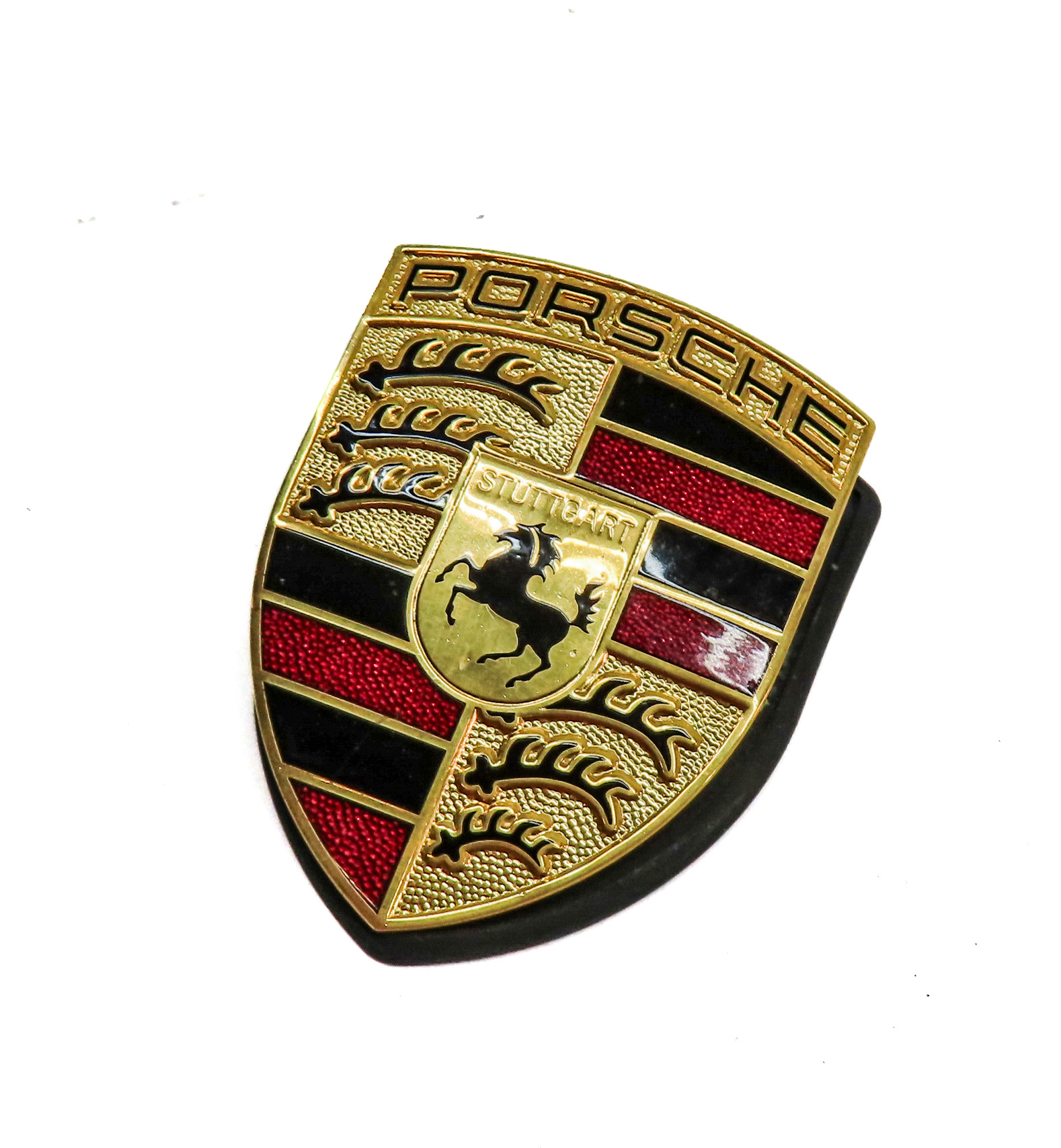 2004 PORSCHE CAYENNE (955) FRONT HOOD BONNET LID METAL LOGO EMBLEM BADGE — exact item pictured